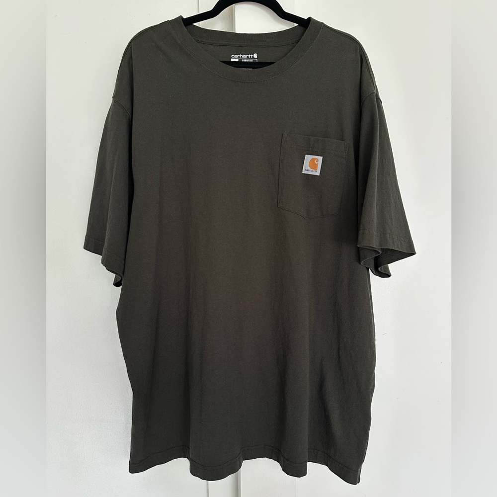 Carhartt Pocket Tee Men’s XL Dark Grey Short Sleeve Loose Fit Workwear Street